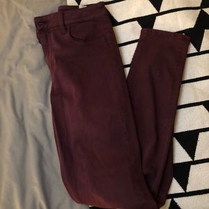 American Eagle Maroon High Rise Jegging
